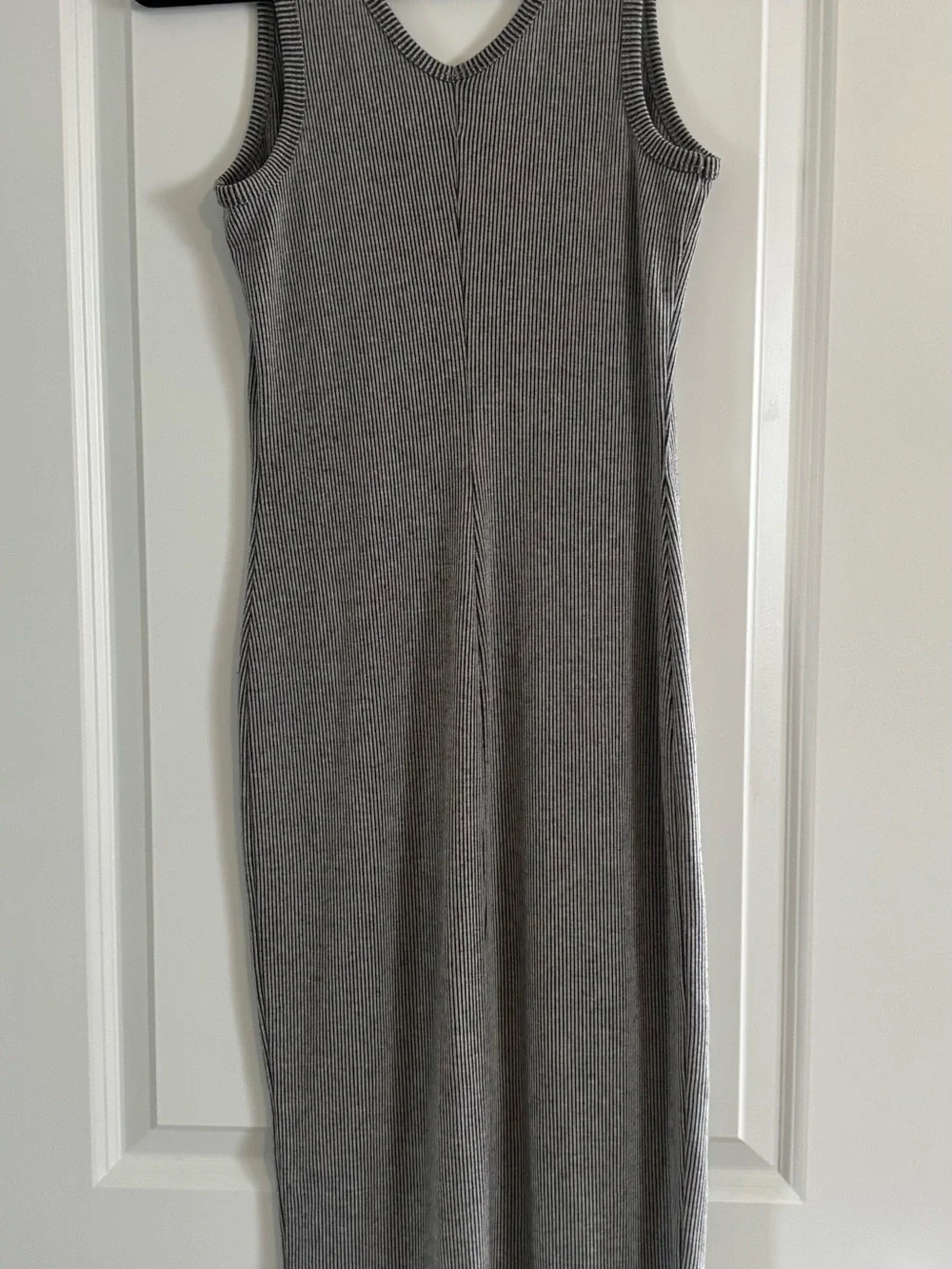 Mossimo Supply Co. Ribbed Sleeveless Midi Dress in Taupe